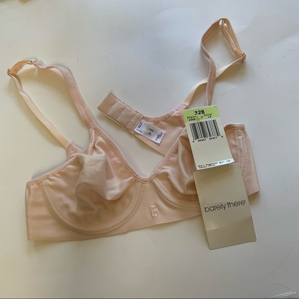 BARELY THERE  light pink natural stretchy soft cup underwire bra minimalist